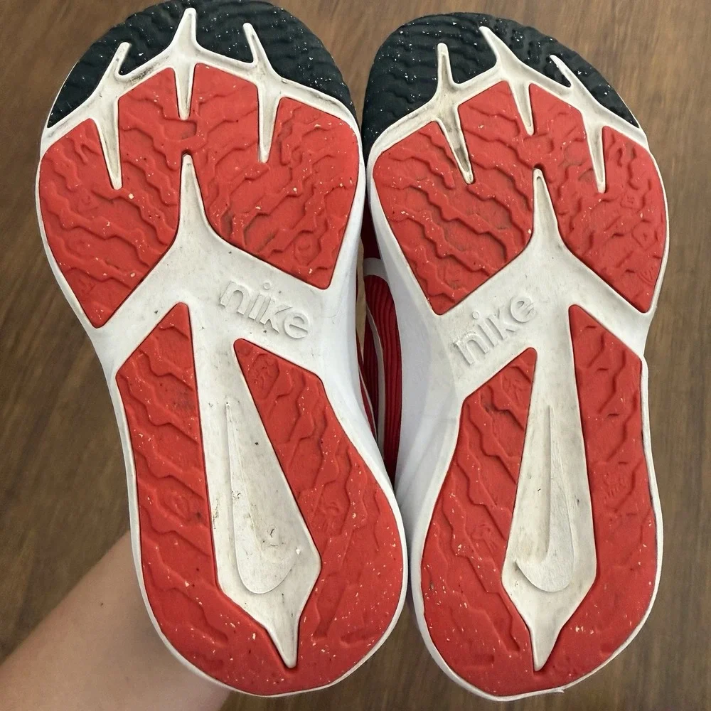 Nike Star Runner 4 Sneakers Youth 11.5 C Red White Shoes Boys Kids Hook Loop
